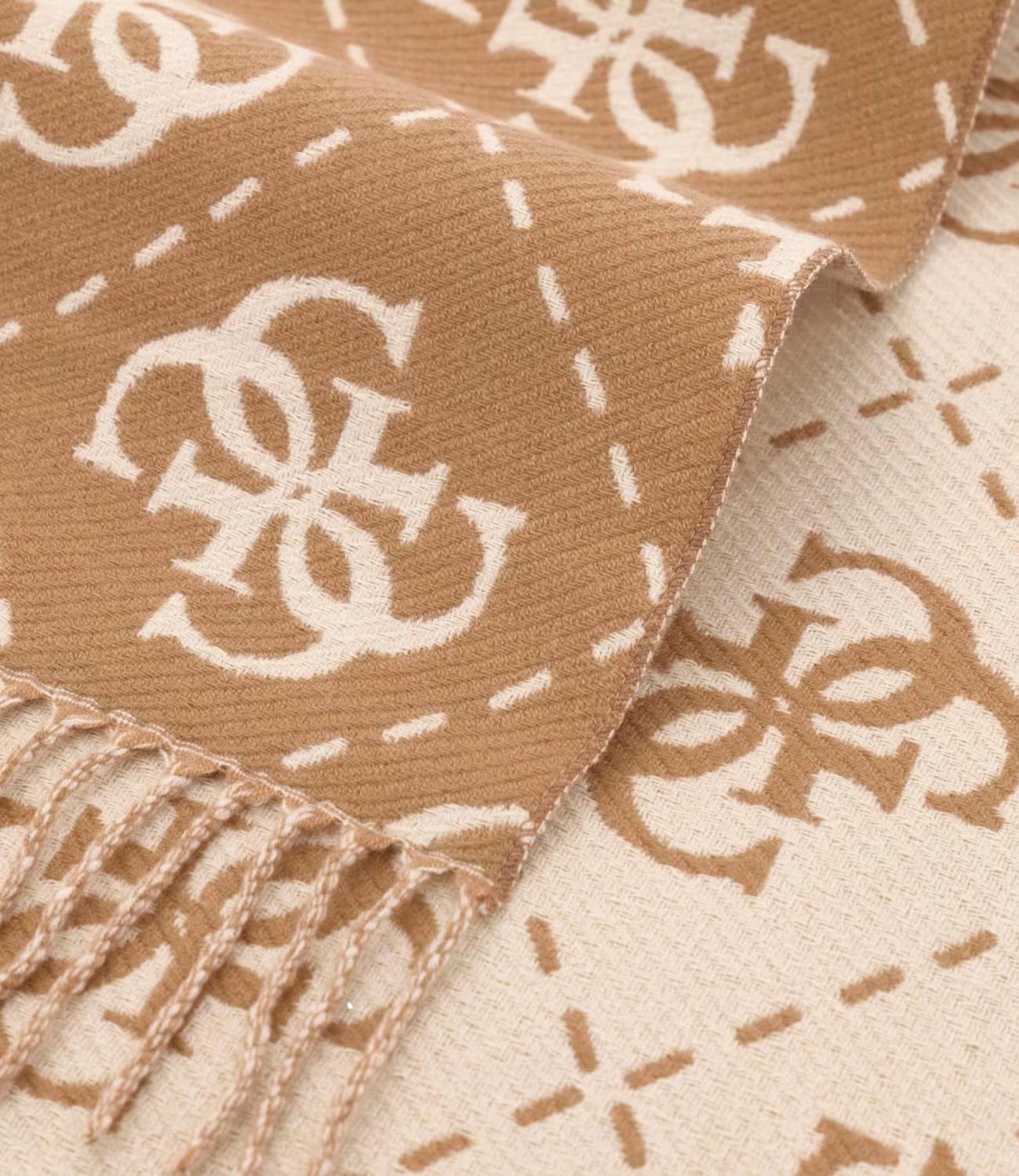 Guess Sciarpa/Foulard da Donna - Latte Logo Brown - Aw5217vis03