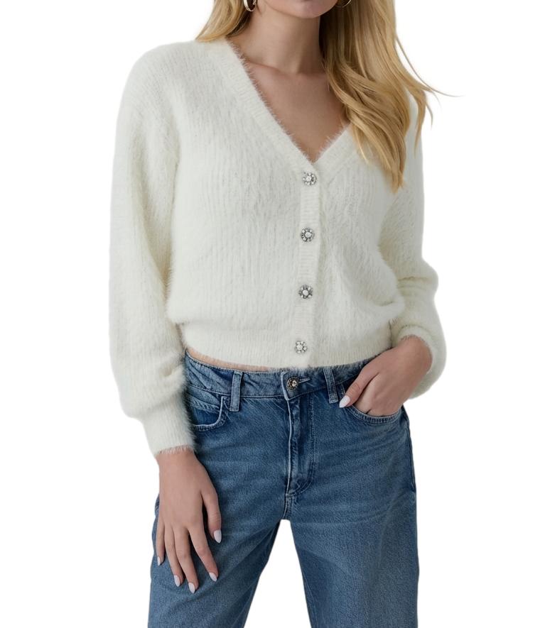 Guess Cardigan da Donna - Cream White - W6br26z1408