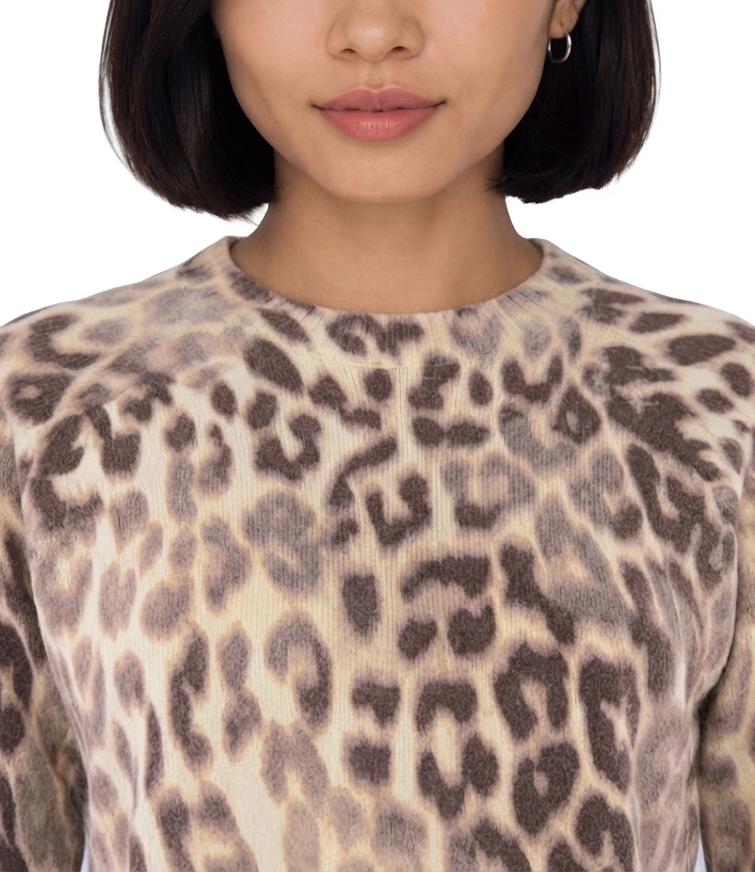 Guess Maglia da Donna - Shaded Leopard Print - W6br46z1445
