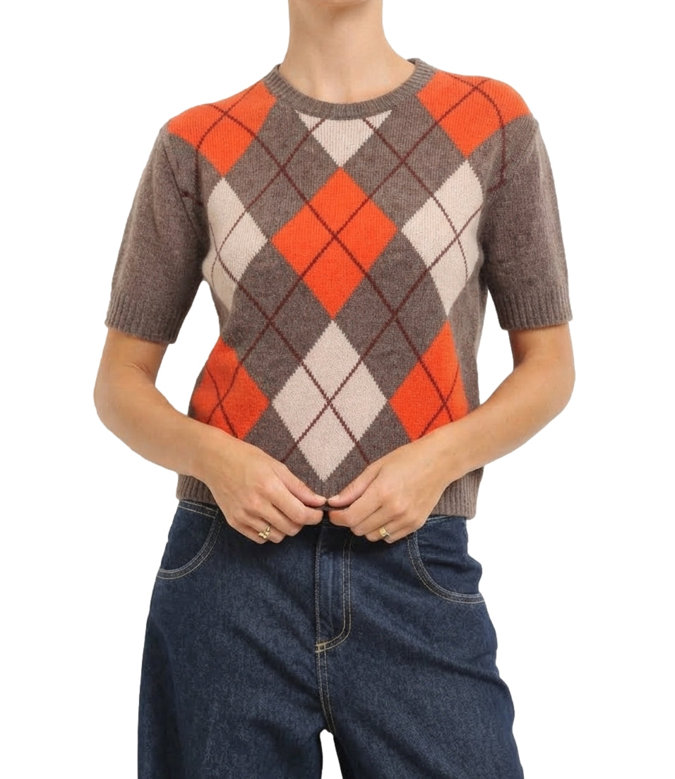 Have One Maglia da Donna - Tortora/arancio - MfP-R075