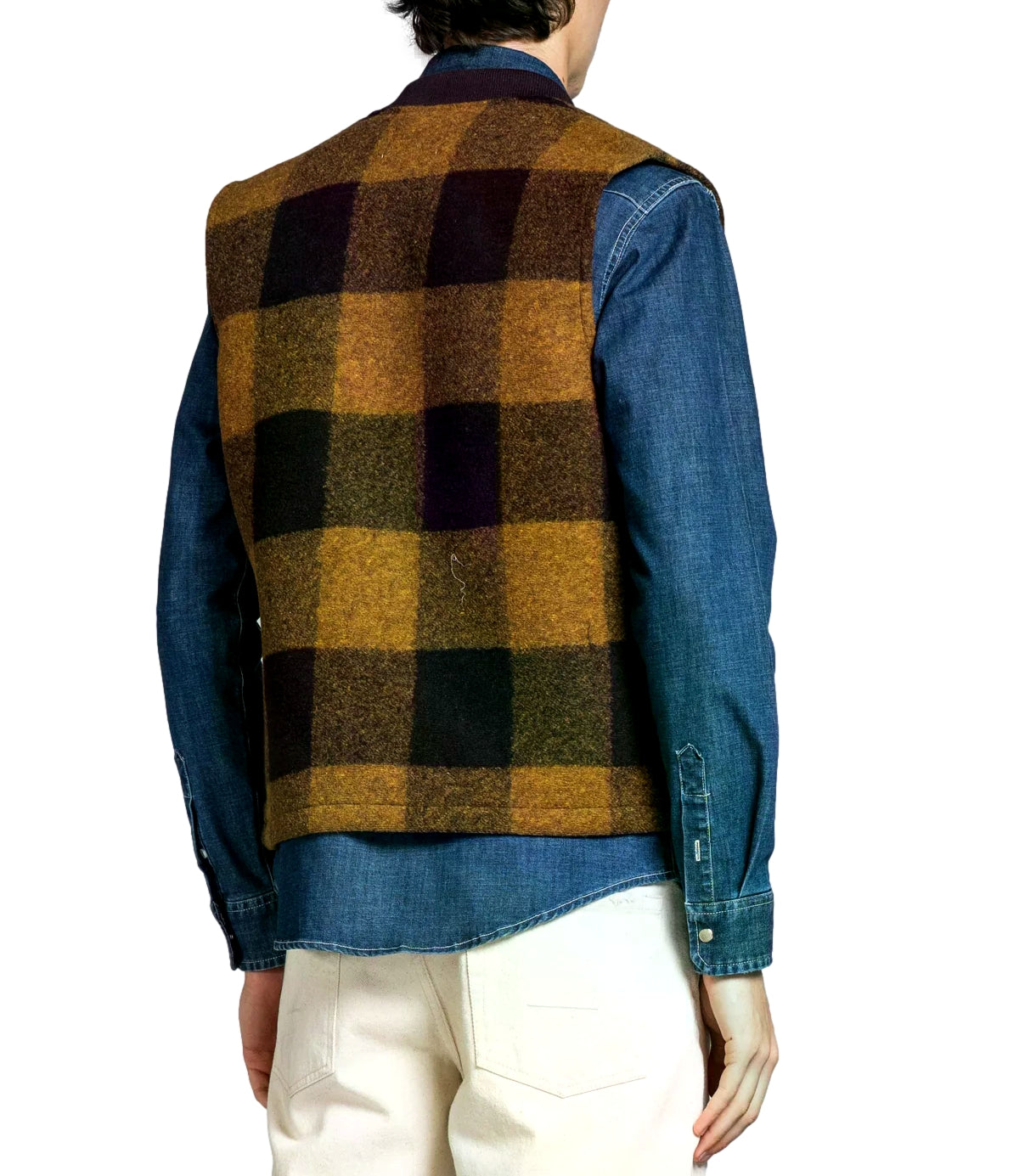 Impure Gilet da Uomo - Ocra Check - Im26fwjmterry102