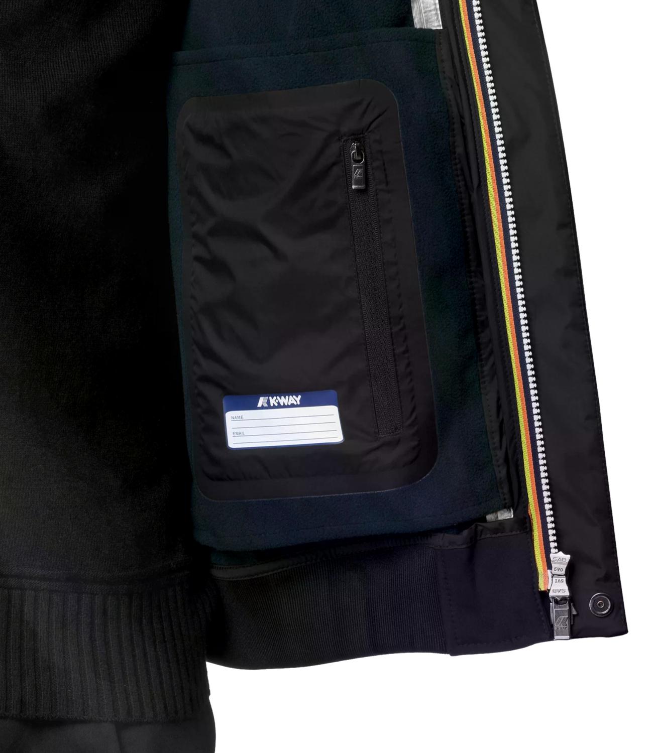 K-Way Giacca da Uomo - Black P-Blue D - K3135kw