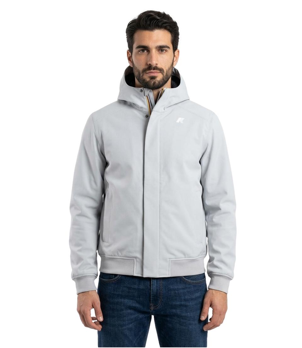 K-Way Giacca da Uomo - Grey Ash - Blue Depth - K3135kw