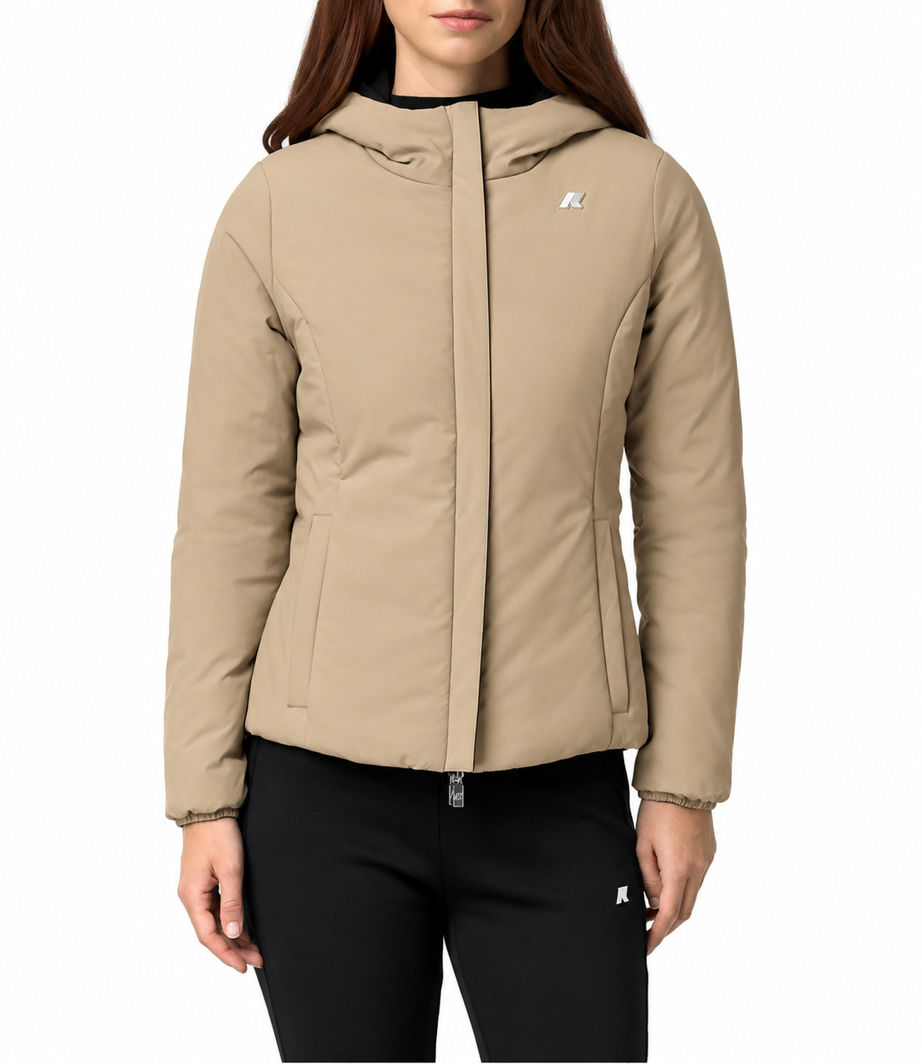 K-Way Giacca da Donna - Black Pure - Beige Khaki - K6128tw
