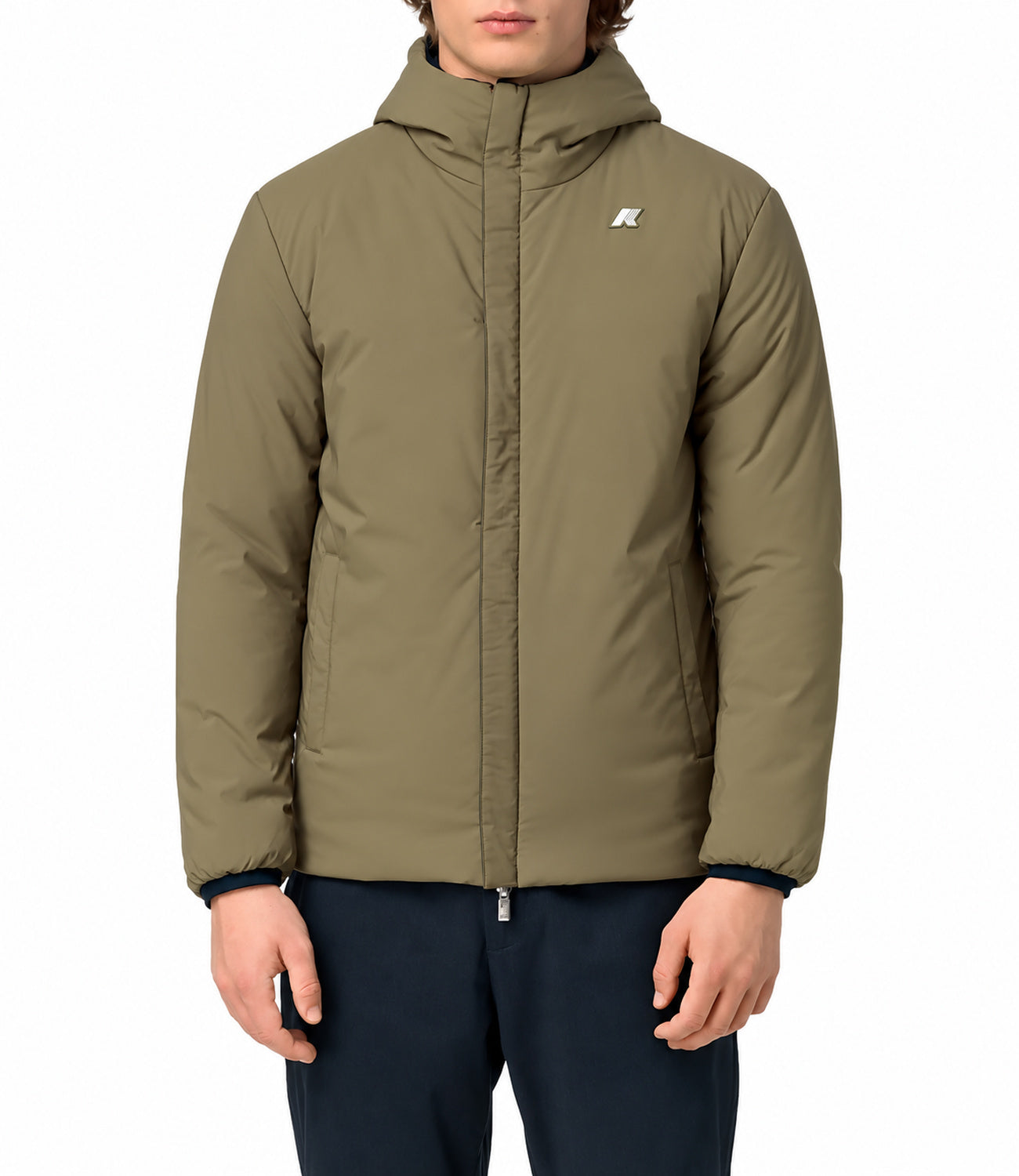 K-Way Giacca da Uomo - Blue Depth - Green Army - K6128vw