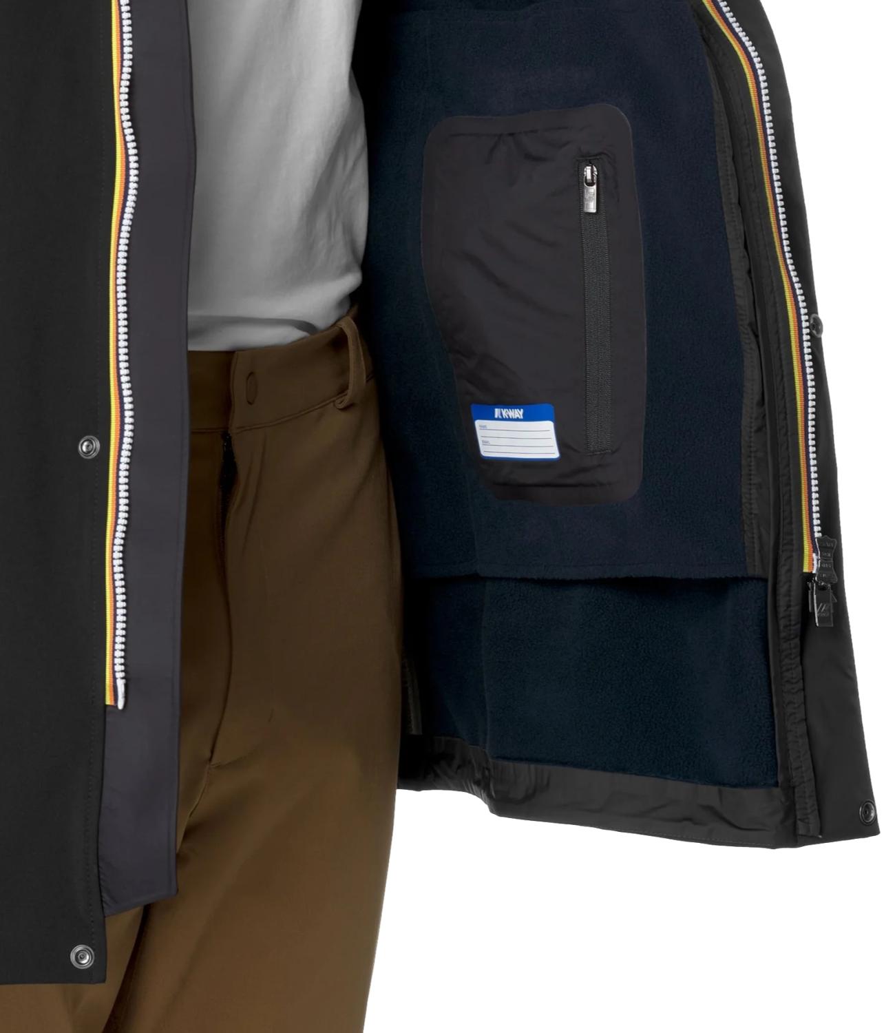 K-Way Giacca da Uomo - Black P-Blue D - K7126uw