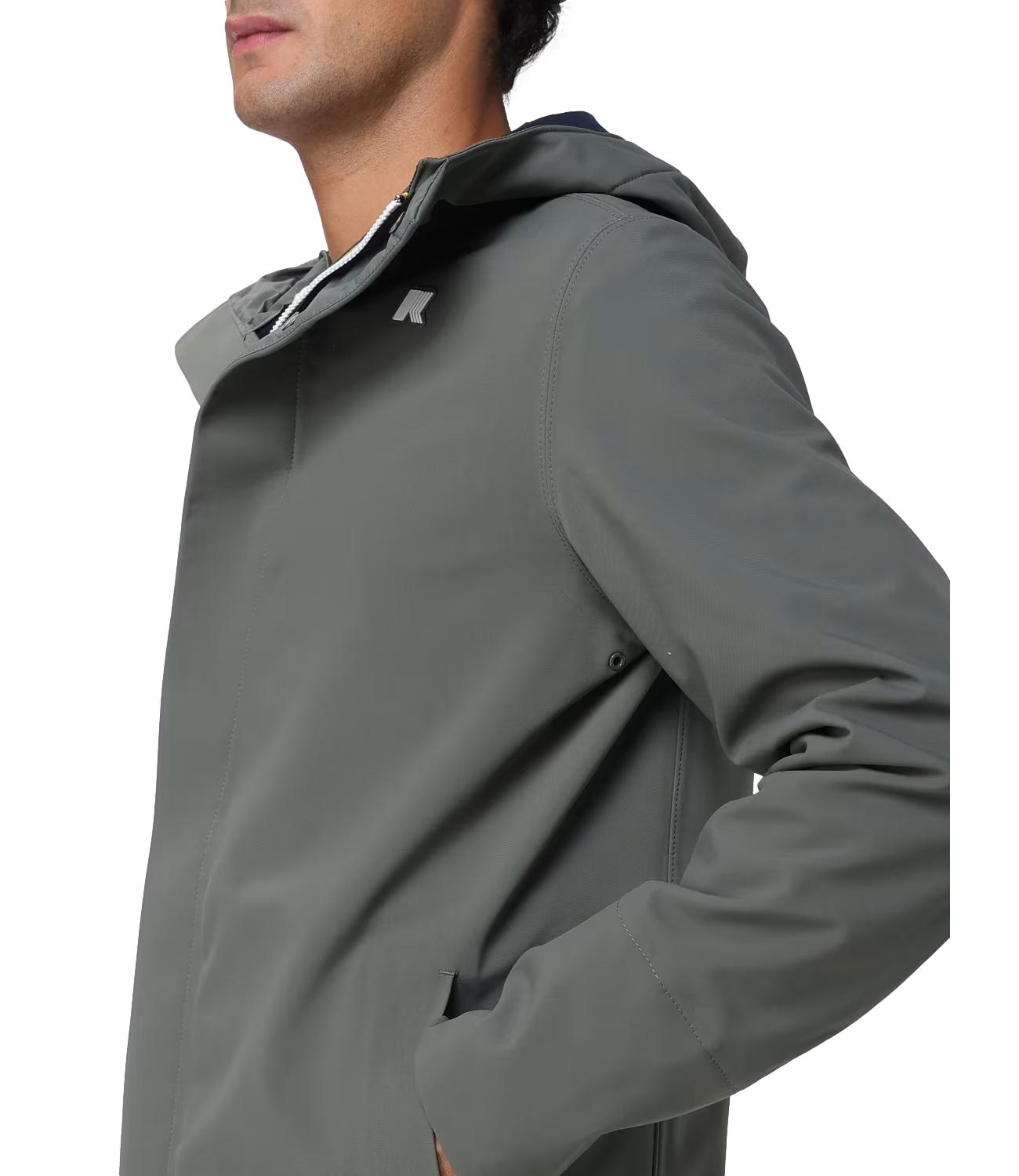 K-Way Giacca da Uomo - Green Blackish - Blue Depth - K7126uw