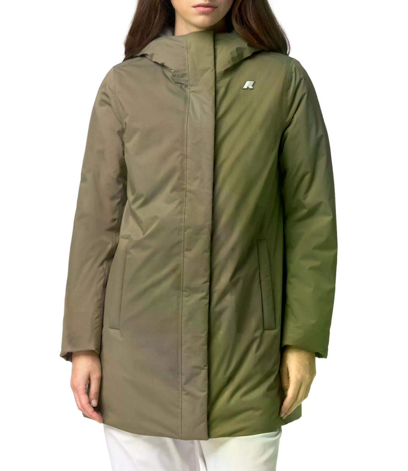 K-Way Giacca da Donna - Green Army - Grey Warm - K8144cw