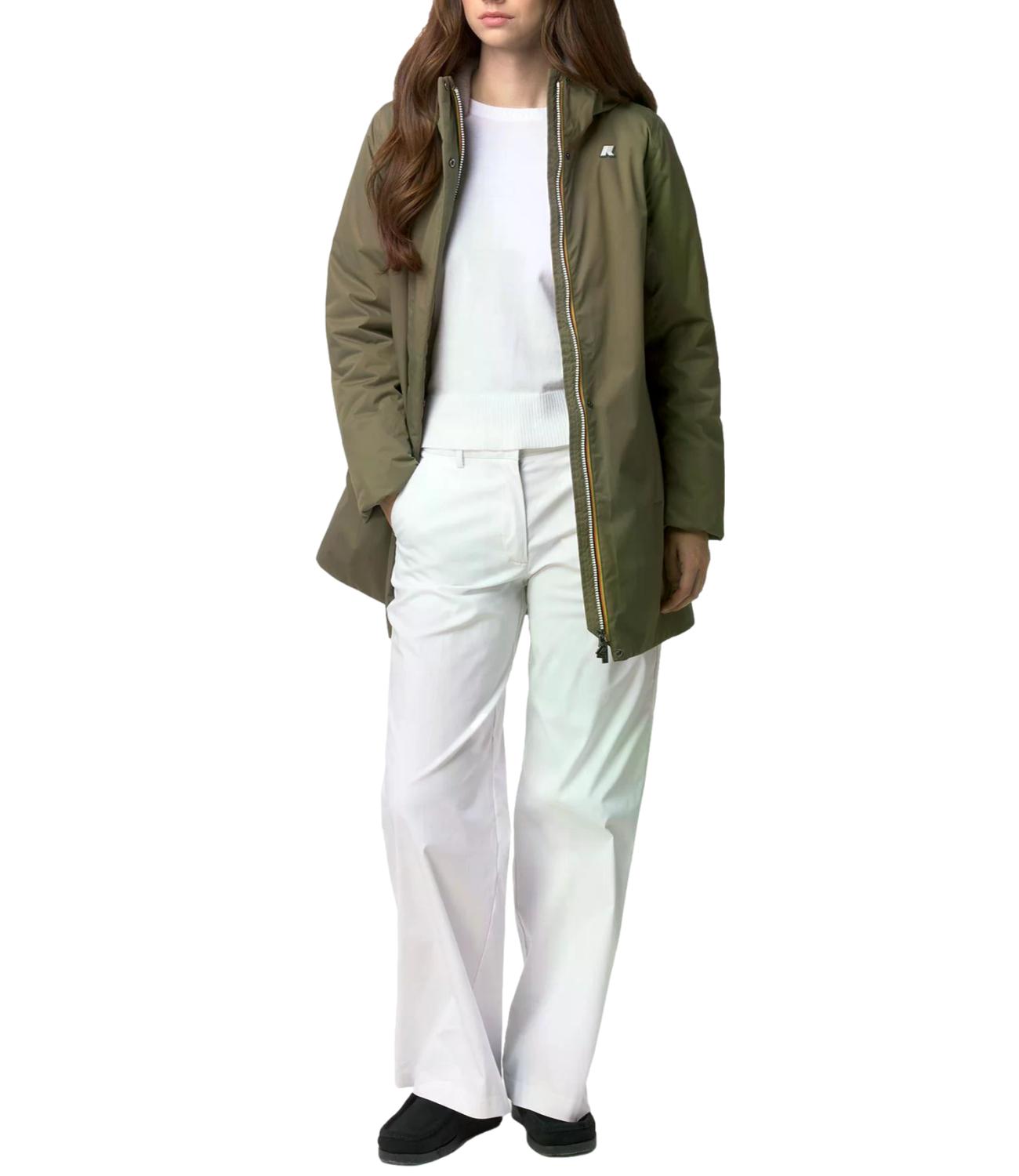 K-Way Giacca da Donna - Green Army - Grey Warm - K8144cw