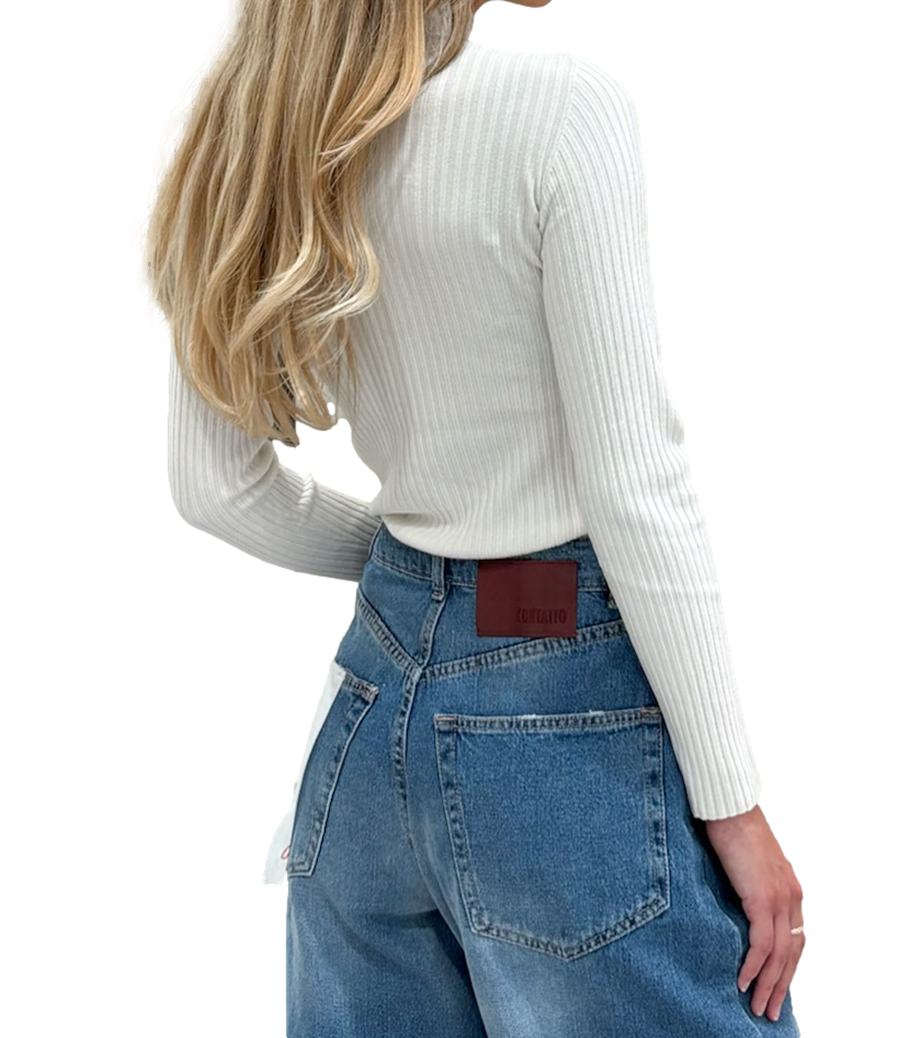 Kontatto Maglia da Donna - Panna/offwhite - 3m1714c