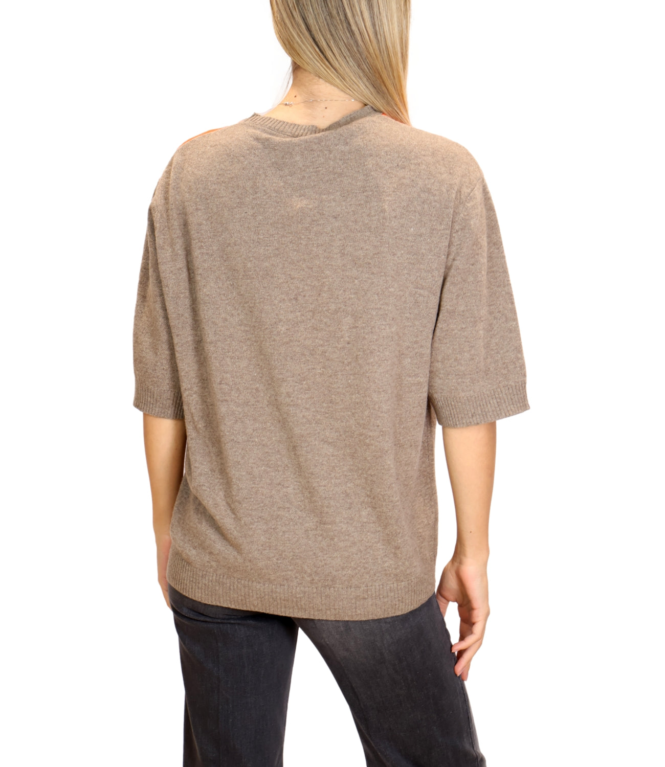 Kontatto Maglia da Donna - Tortora/arancio - 3m1937ni