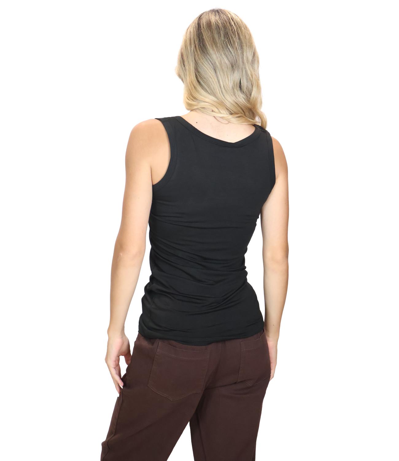 Kontatto Canotta da Donna - NerO-Black - Mr7002c