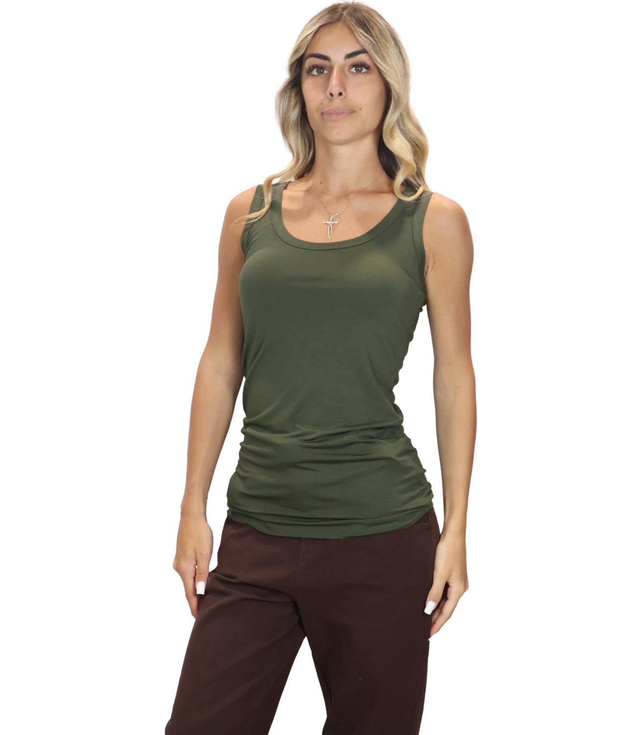 Kontatto Canotta da Donna - Khaki - Mr7002c