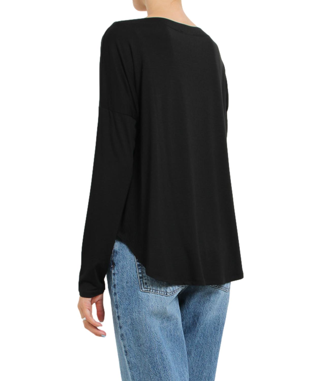 Kontatto Blusa Over Nero Donna