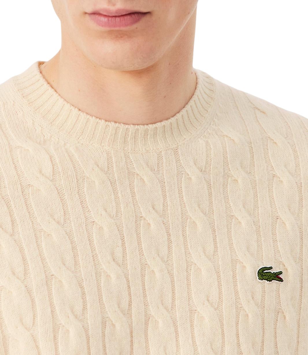 Lacoste Pullover da Uomo - Panna - Ah2924