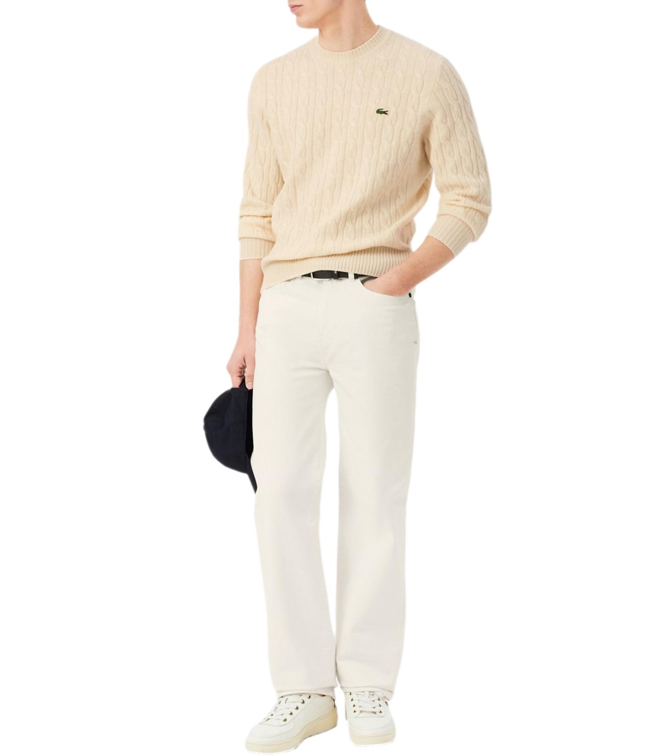 Lacoste Pullover da Uomo - Panna - Ah2924