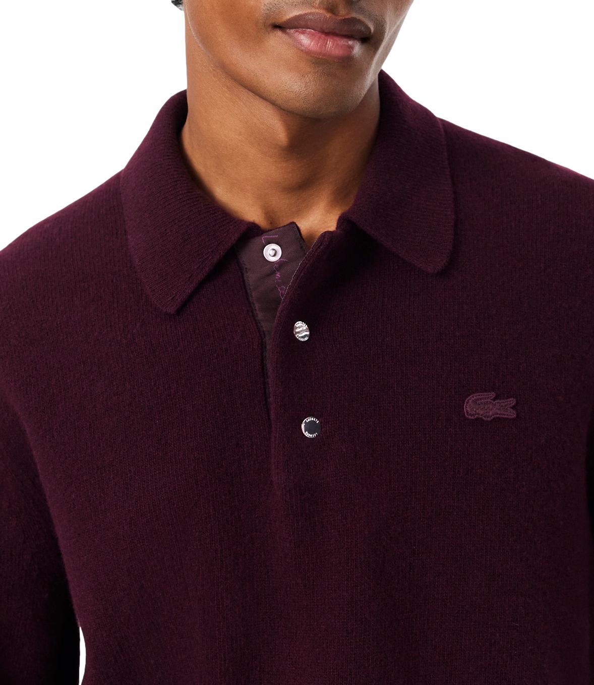 Lacoste Pullover da Uomo - Burgundy - Ah8593