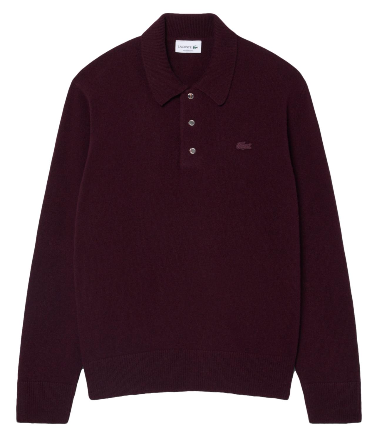 Lacoste Pullover da Uomo - Burgundy - Ah8593