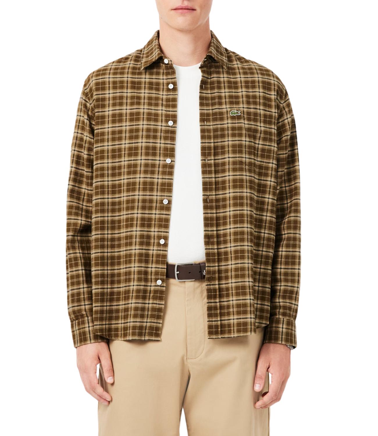 Lacoste Camicia da Uomo - Marrone/beige - Ch8825