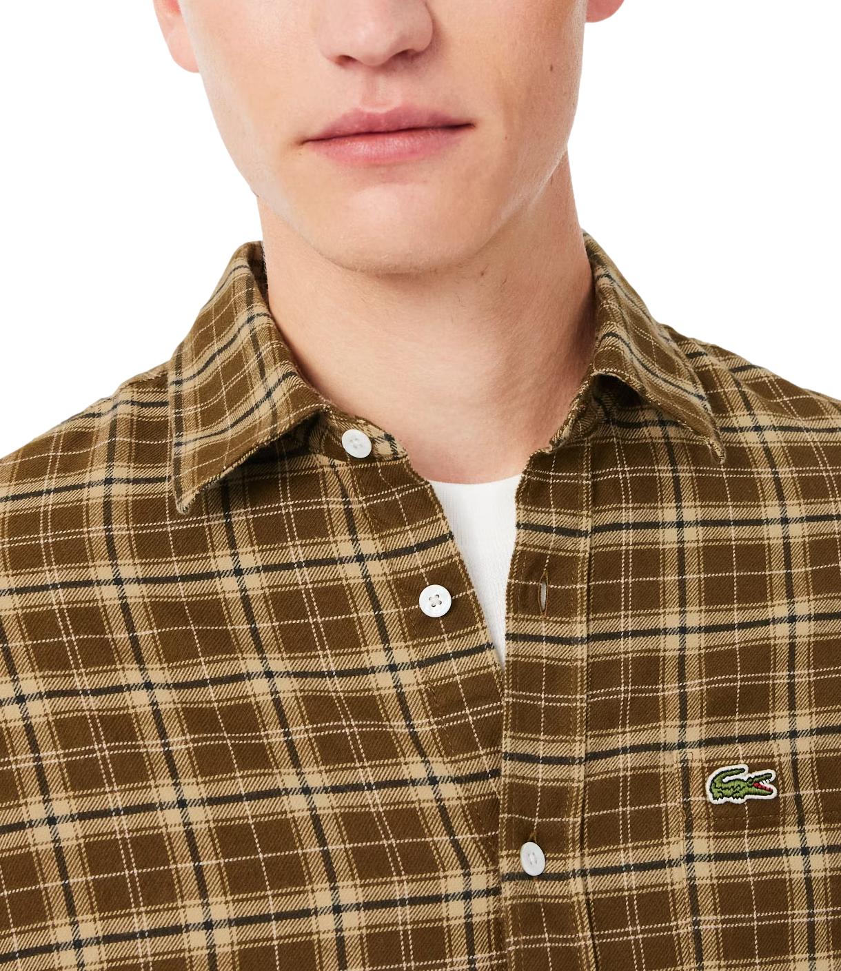 Lacoste Camicia da Uomo - Marrone/beige - Ch8825