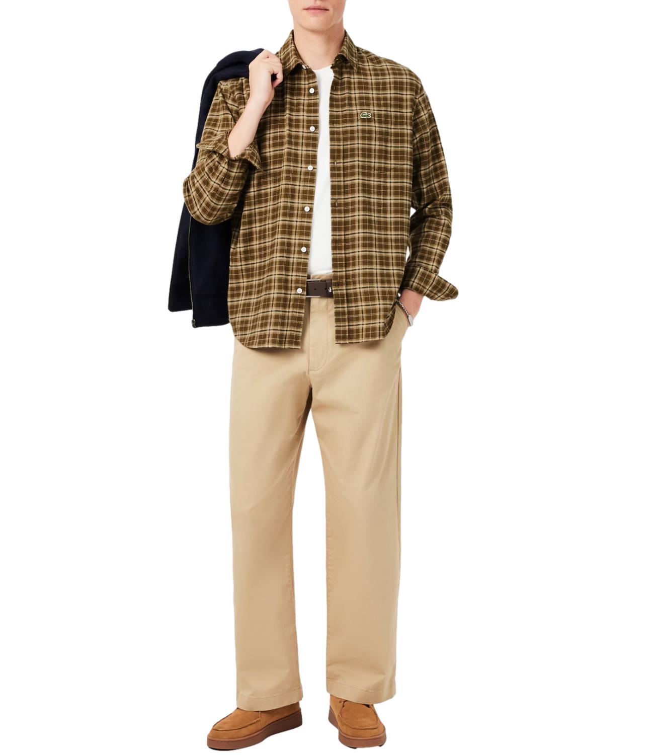 Lacoste Camicia da Uomo - Marrone/beige - Ch8825