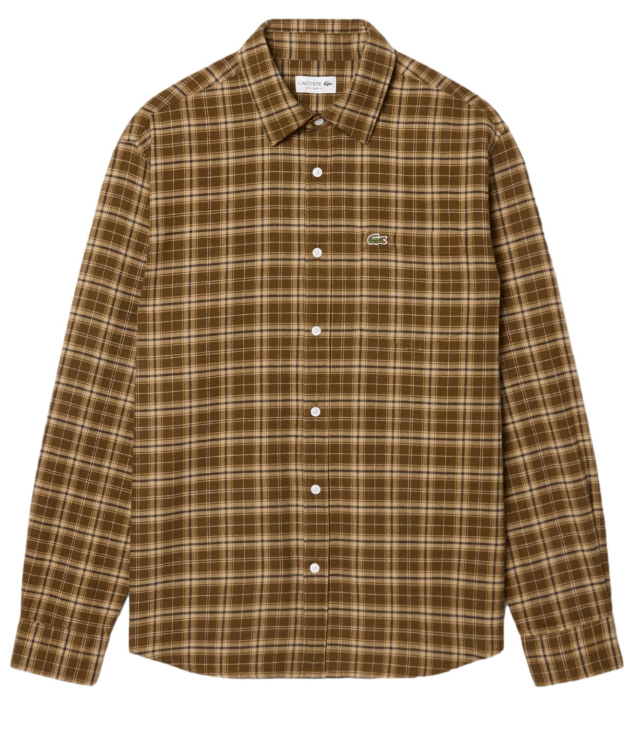 Lacoste Camicia da Uomo - Marrone/beige - Ch8825