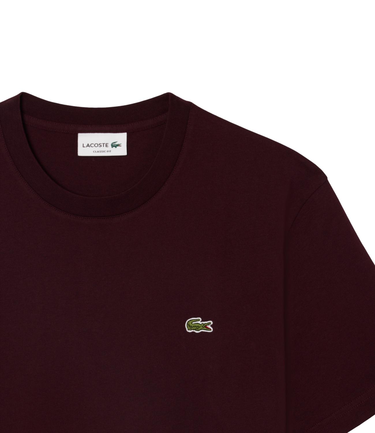Lacoste T-Shirt da Uomo - Burgundy - Th7318