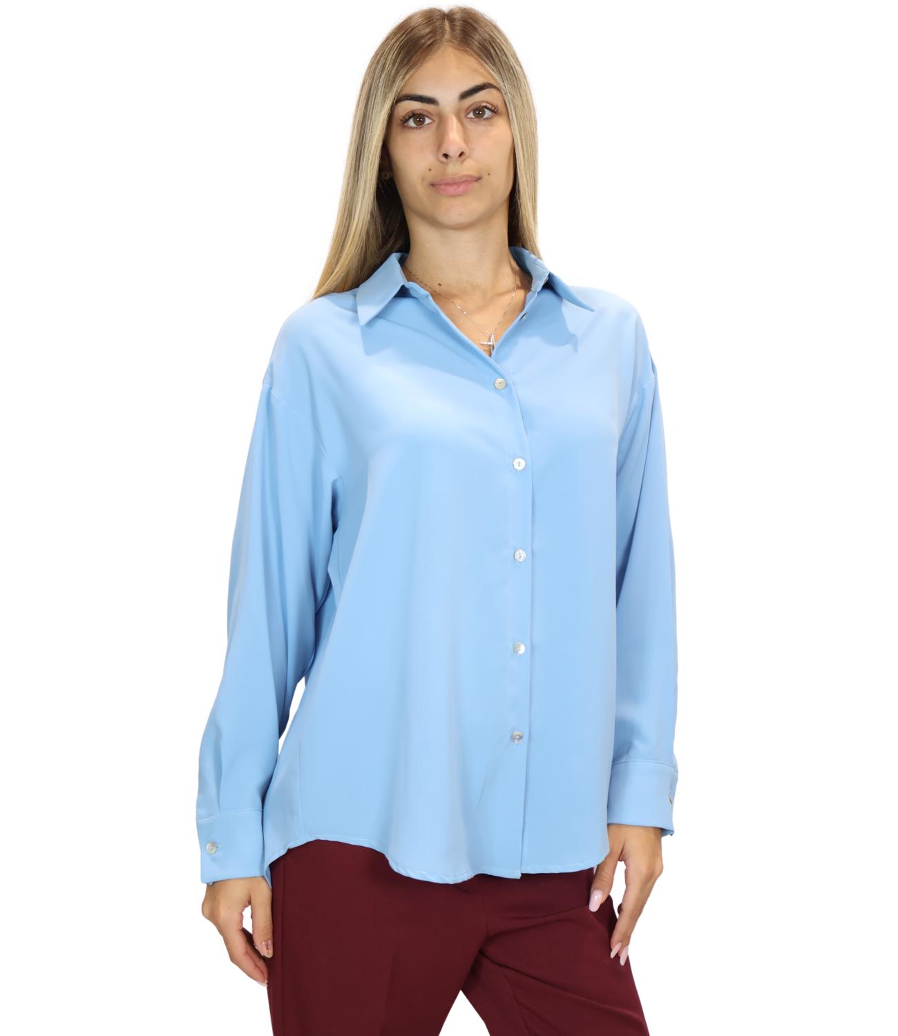 Le Streghe Camicia da Donna - Azzurro - A26ad118