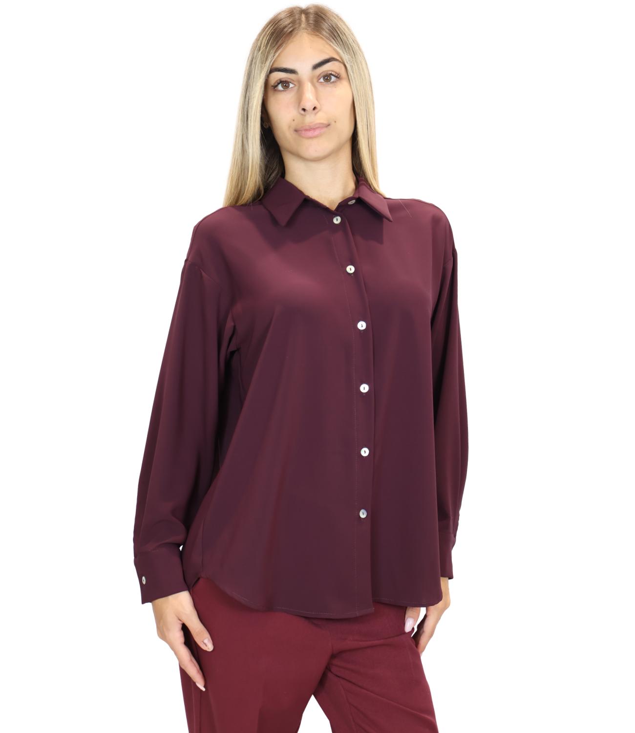 Le Streghe Camicia da Donna - Melanzana - A26ad118