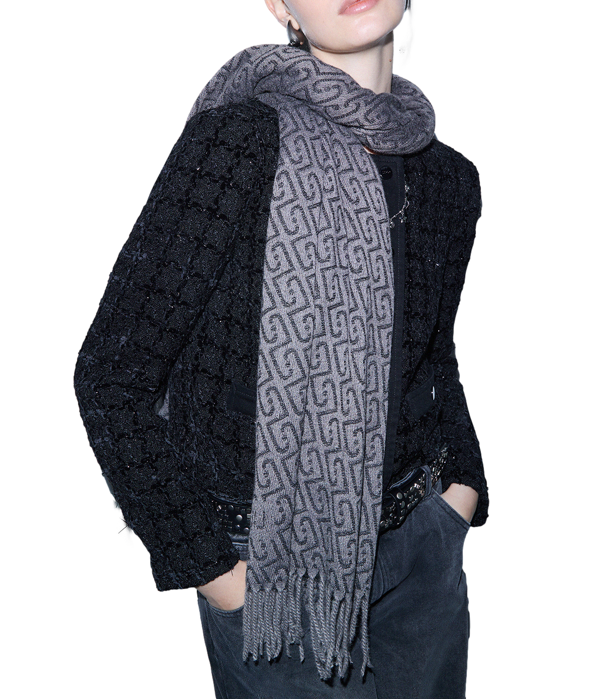 Liu jo Sciarpa/Foulard da Donna - Nero/antracite - 2f6028t2742