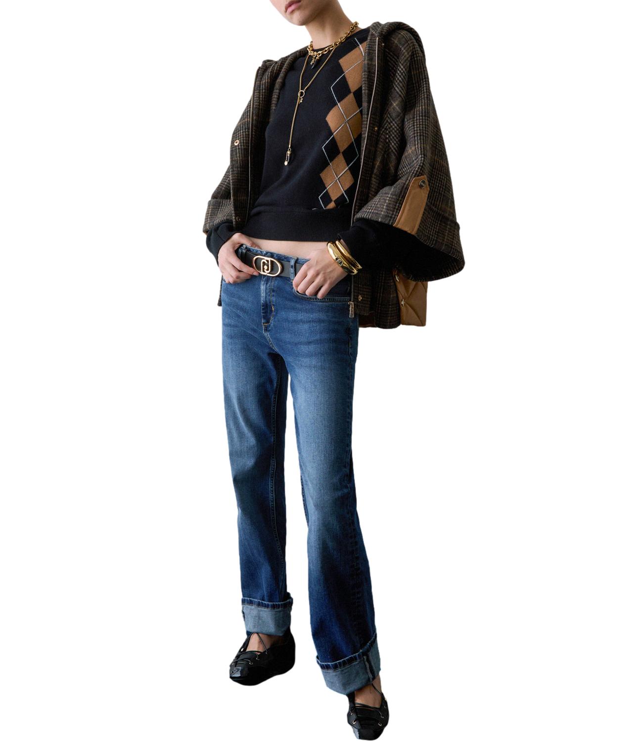Liu jo Pantalone Denim da Donna - Den.blu Mid Comfort - Uf6225d0360