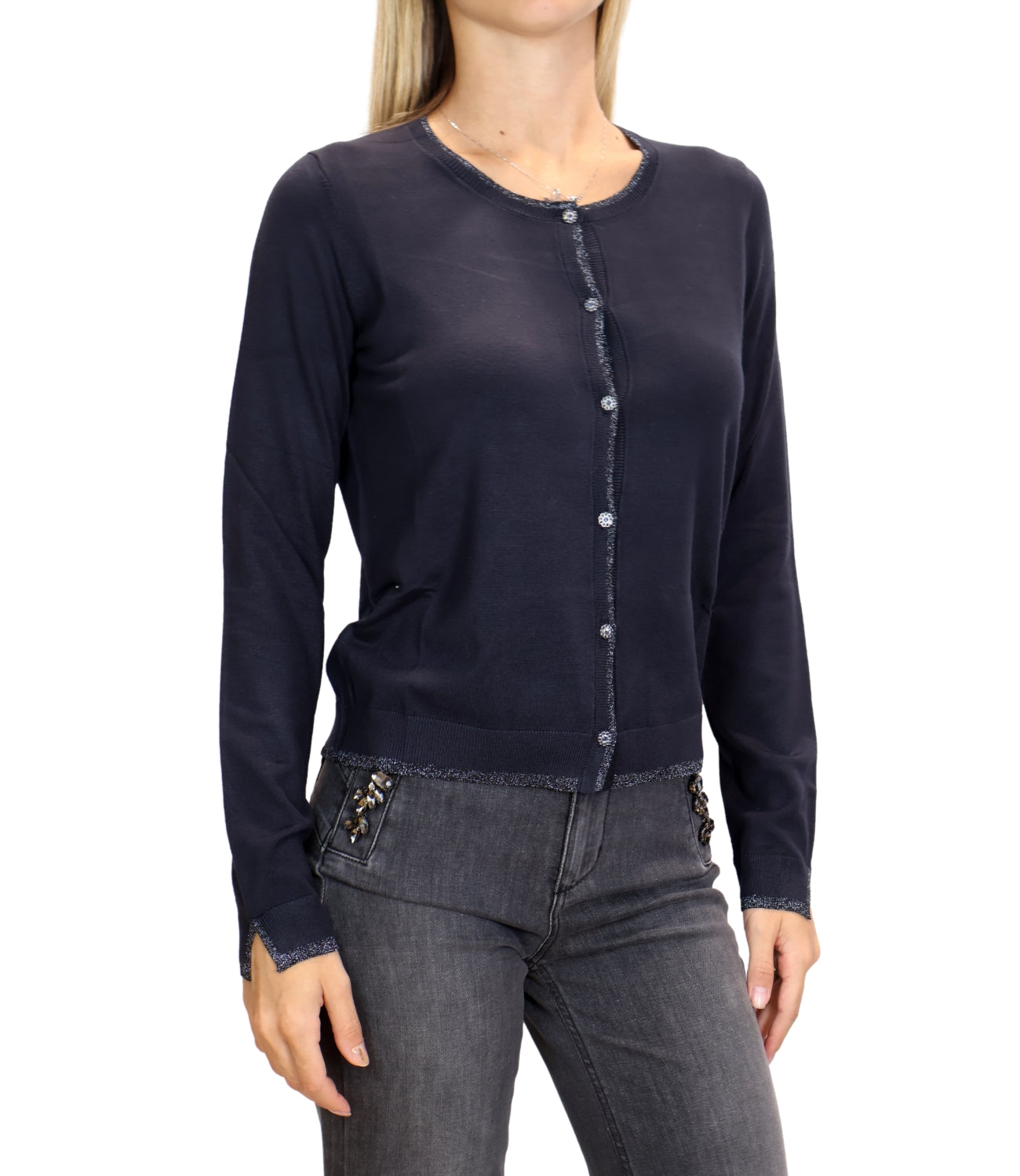 Liu jo Cardigan da Donna - Nuit Noir - Wf6014ms49i
