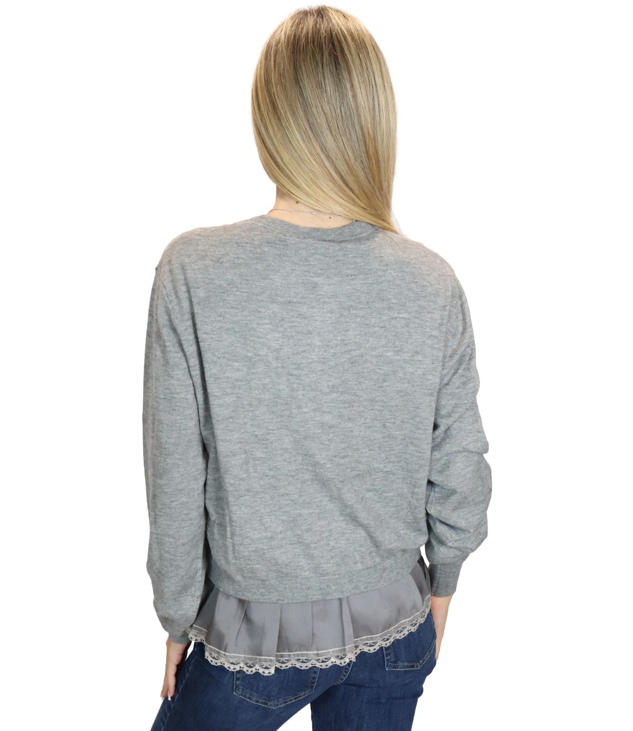 Liu jo Maglia da Donna - Grigio Md.melange - Wf6034ma16r