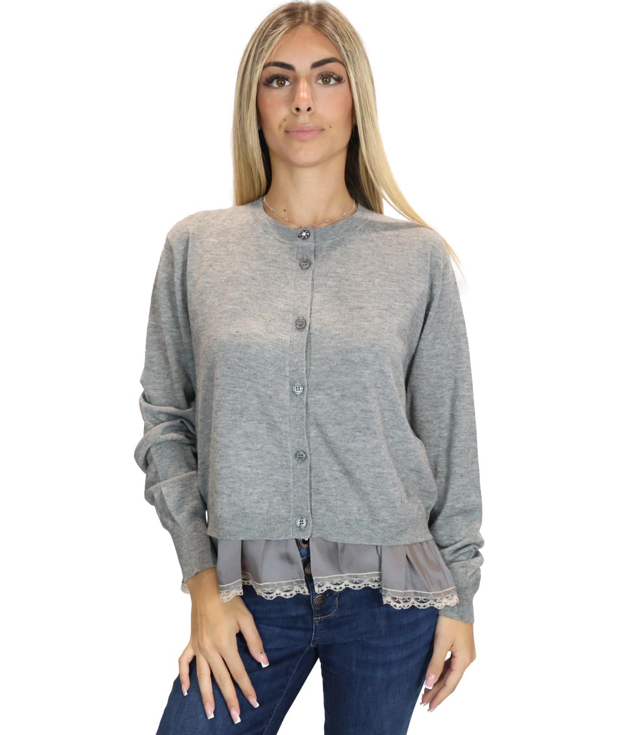 Liu jo Maglia da Donna - Grigio Md.melange - Wf6034ma16r