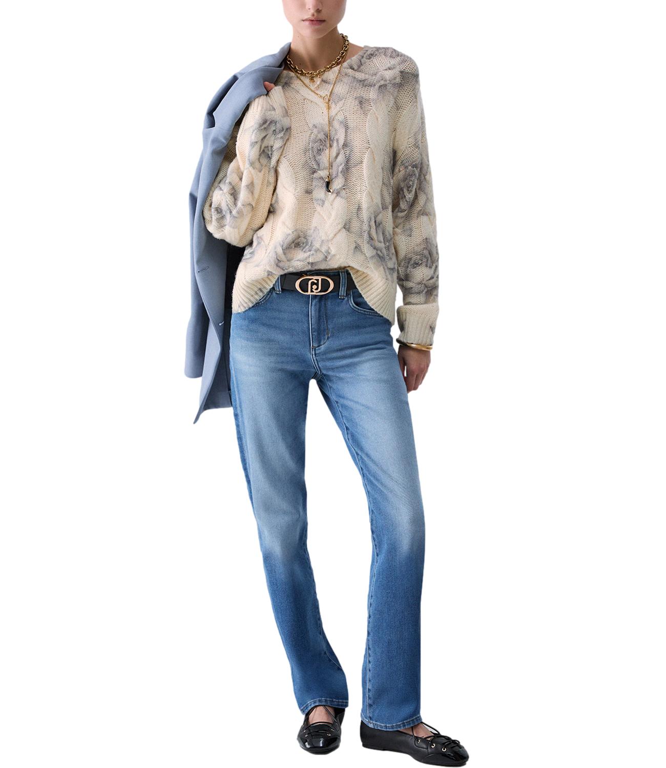 Liu jo Maglia da Donna - Gray Rose Print - Wf6399ma48s