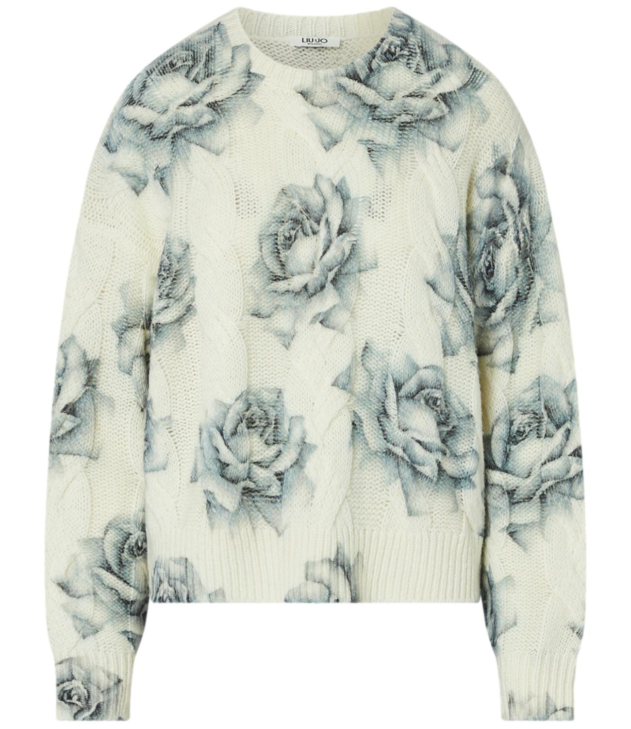 Liu jo Maglia da Donna - Gray Rose Print - Wf6399ma48s