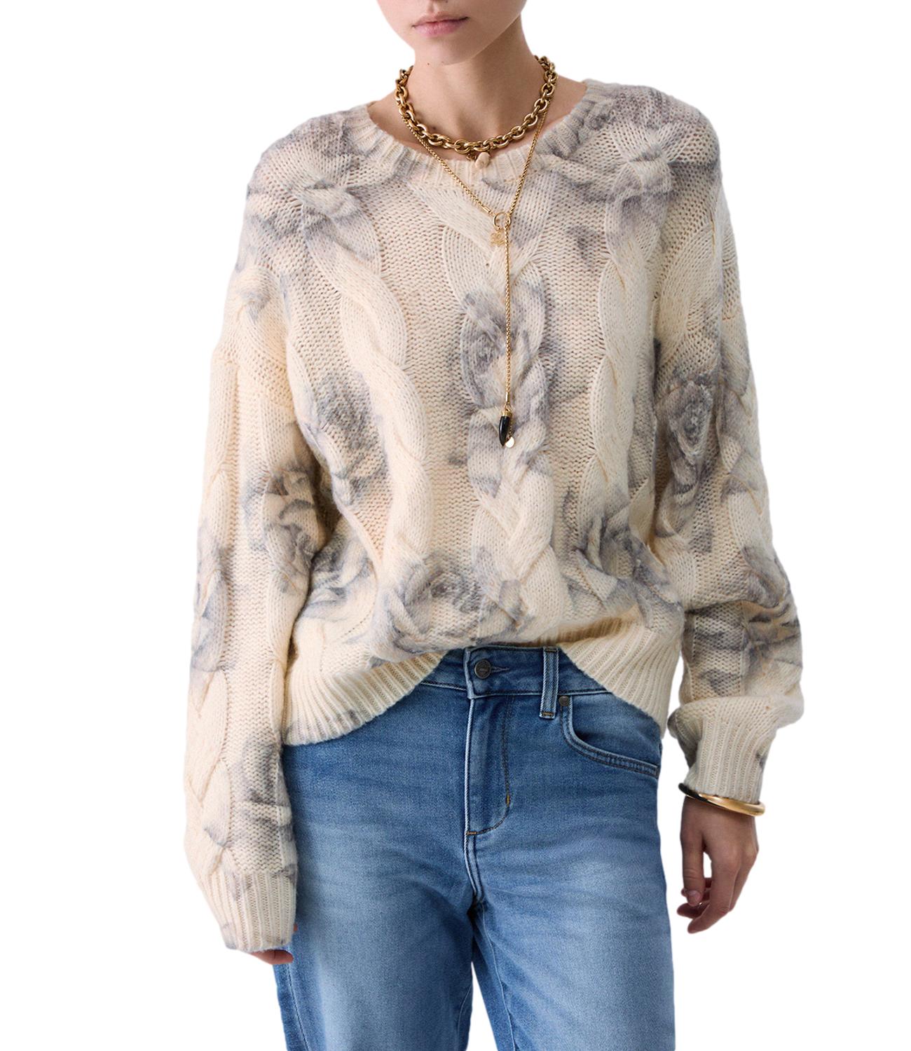 Liu jo Maglia da Donna - Gray Rose Print - Wf6399ma48s