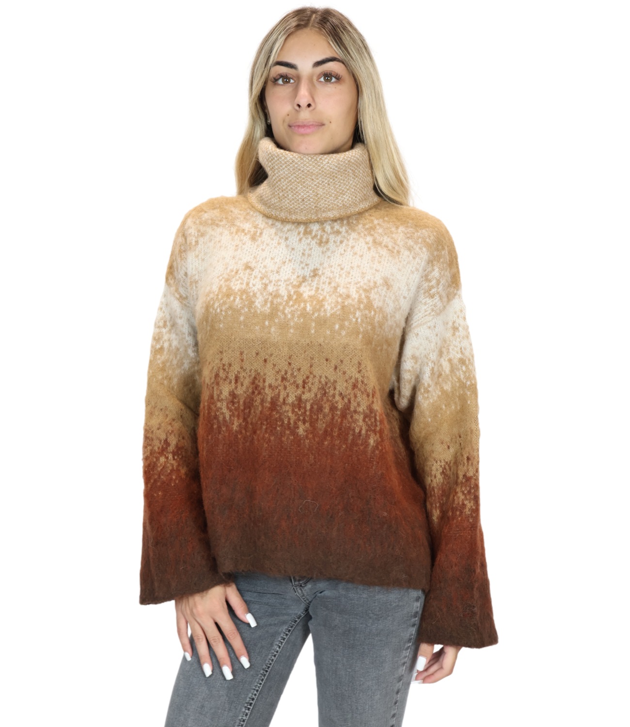 Liu jo Maglia da Donna - Camel Alpace Degrade - Wf6426ma58p
