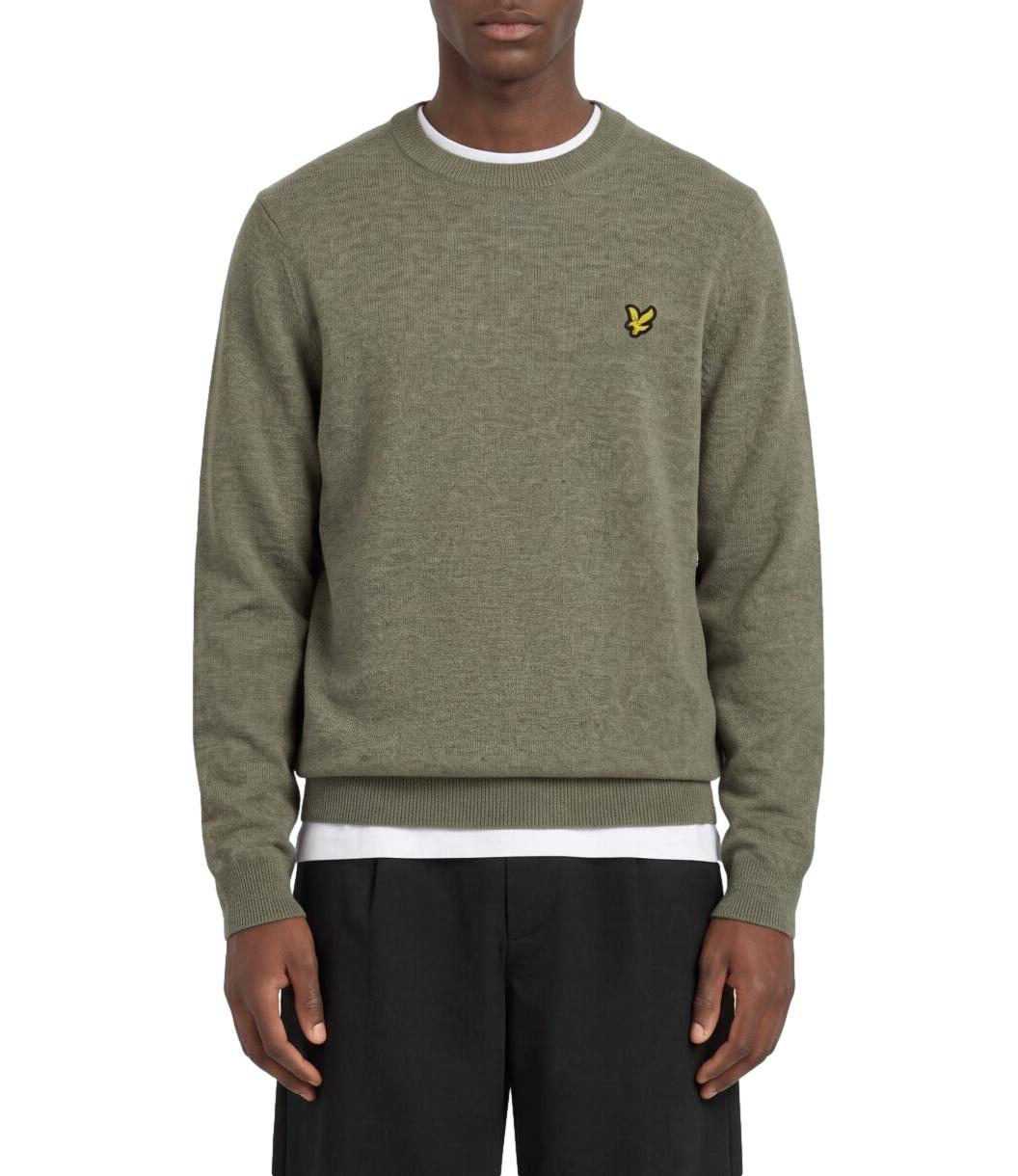 Lyle & Scott Maglia da Uomo - Khaki Smoke Marl - 263mlskn2114vc
