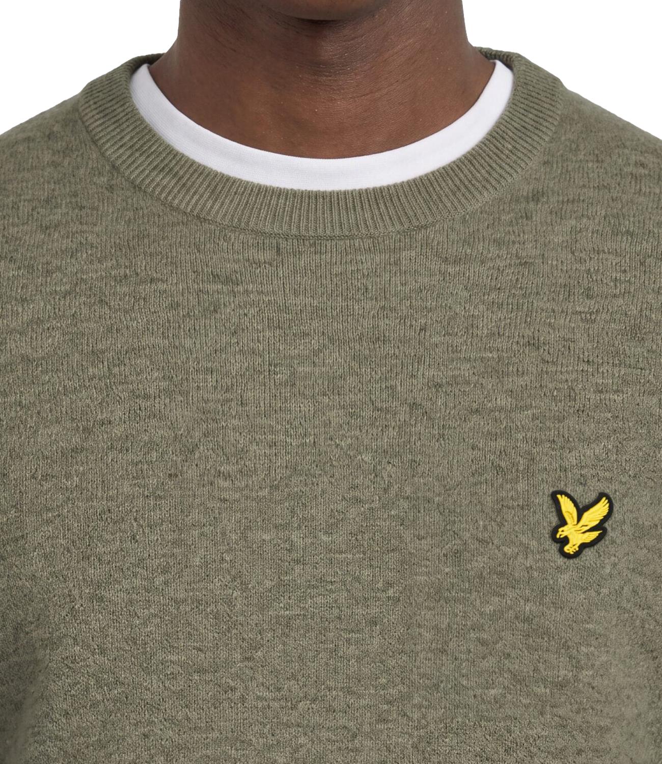 Lyle & Scott Maglia da Uomo - Khaki Smoke Marl - 263mlskn2114vc