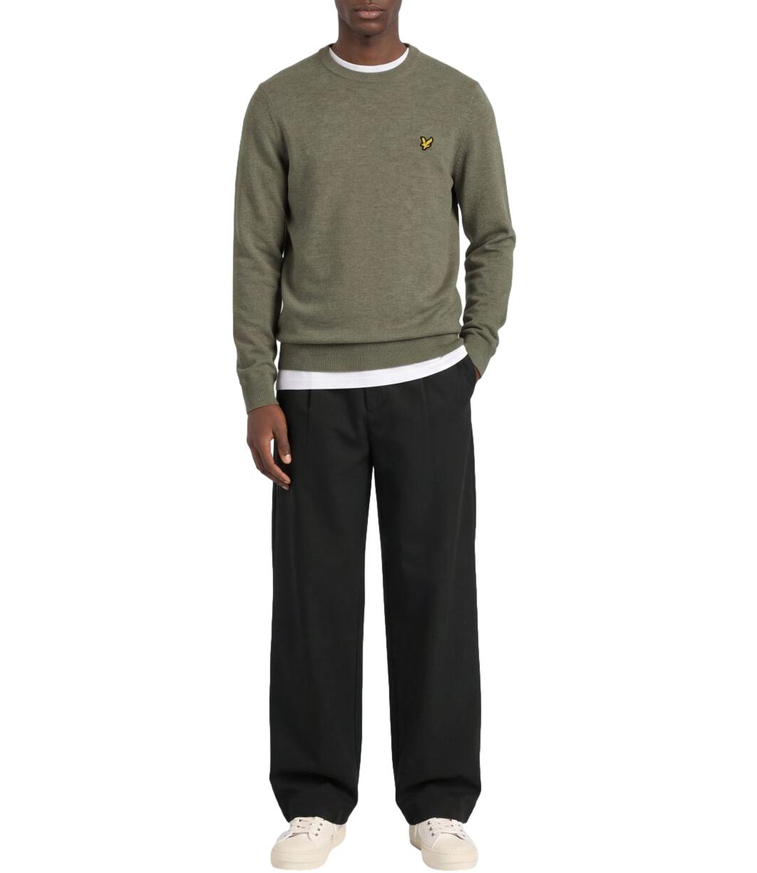 Lyle & Scott Maglia da Uomo - Khaki Smoke Marl - 263mlskn2114vc