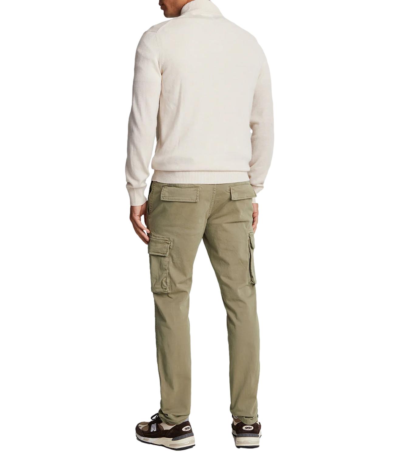 Pantalone Slim in cotone cargo beige