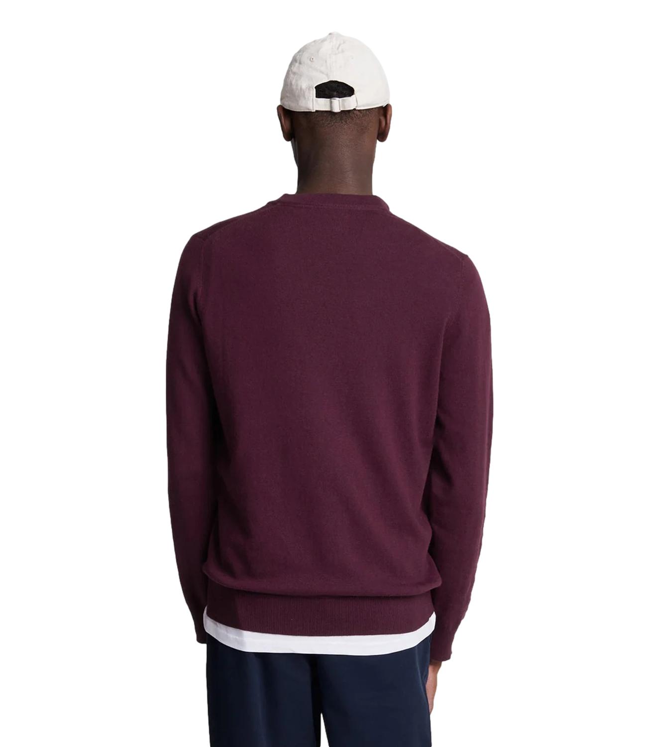Lyle & Scott Maglia da Uomo - Burgundy - 263mlskn2110vc