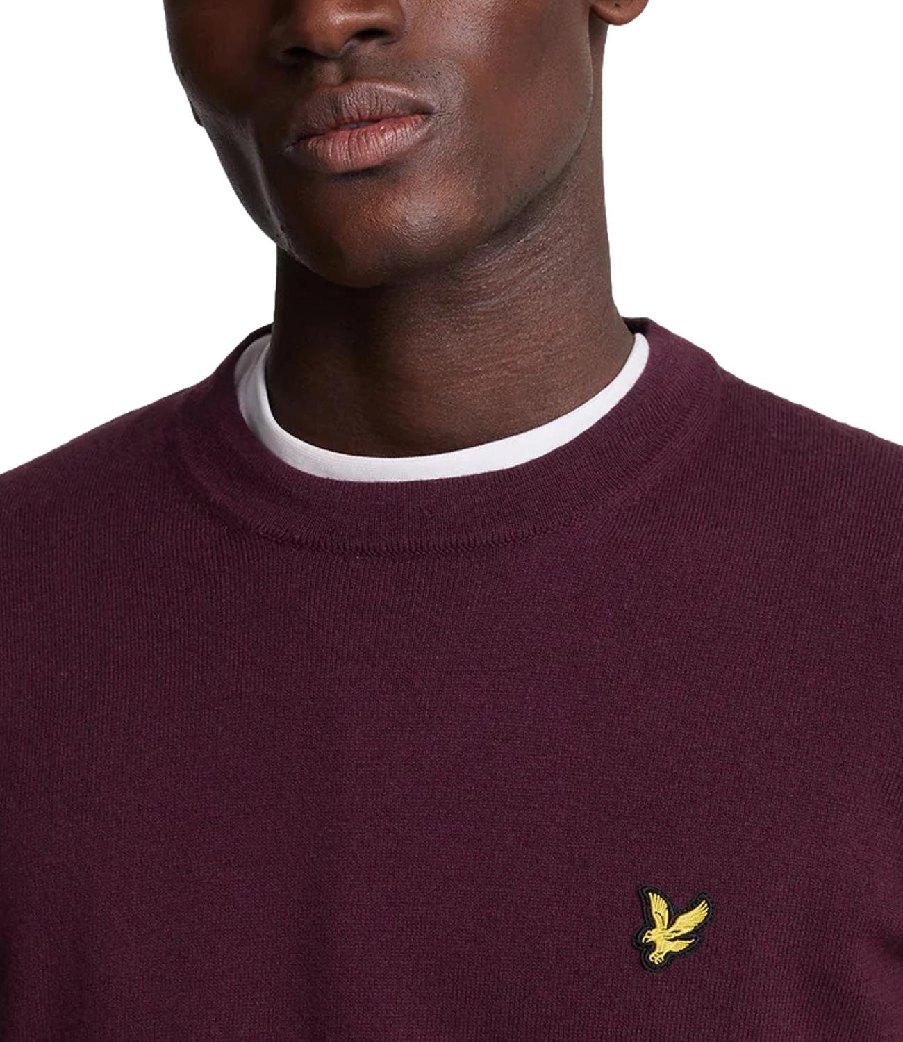 Lyle & Scott Maglia da Uomo - Burgundy - 263mlskn2110vc
