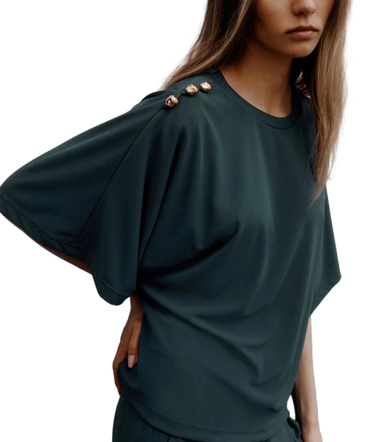 Marella Art.365 T-Shirt da Donna - Blu Pavone - 2623976013200