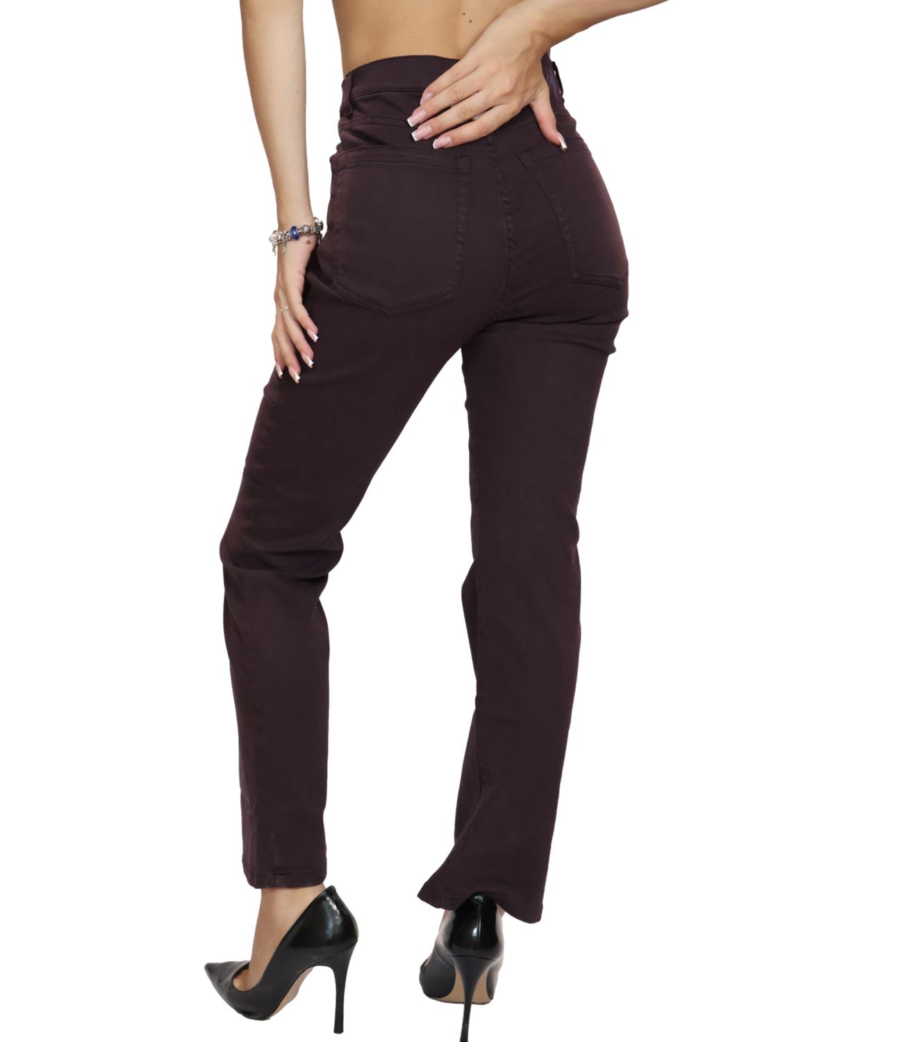 Marella Monochrome Pantalone da Donna - Mora - 2623136035200
