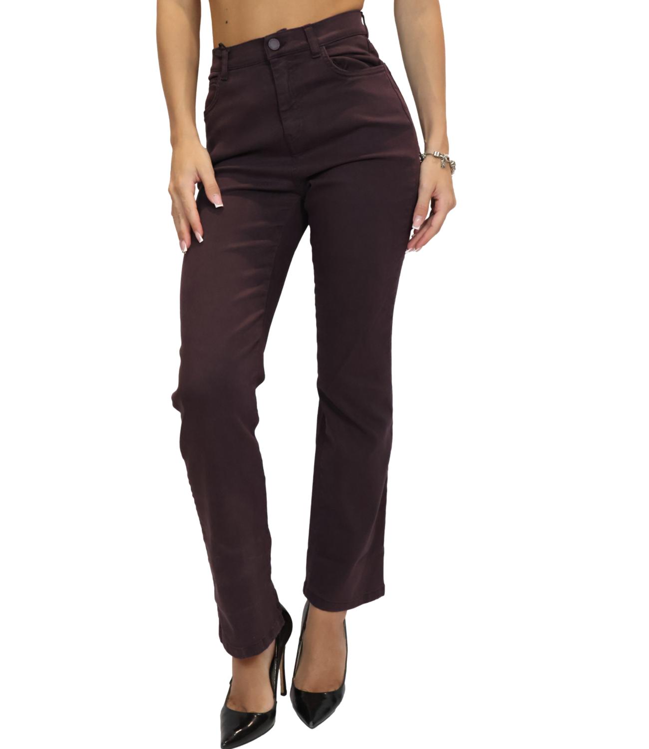 Marella Monochrome Pantalone da Donna - Mora - 2623136035200