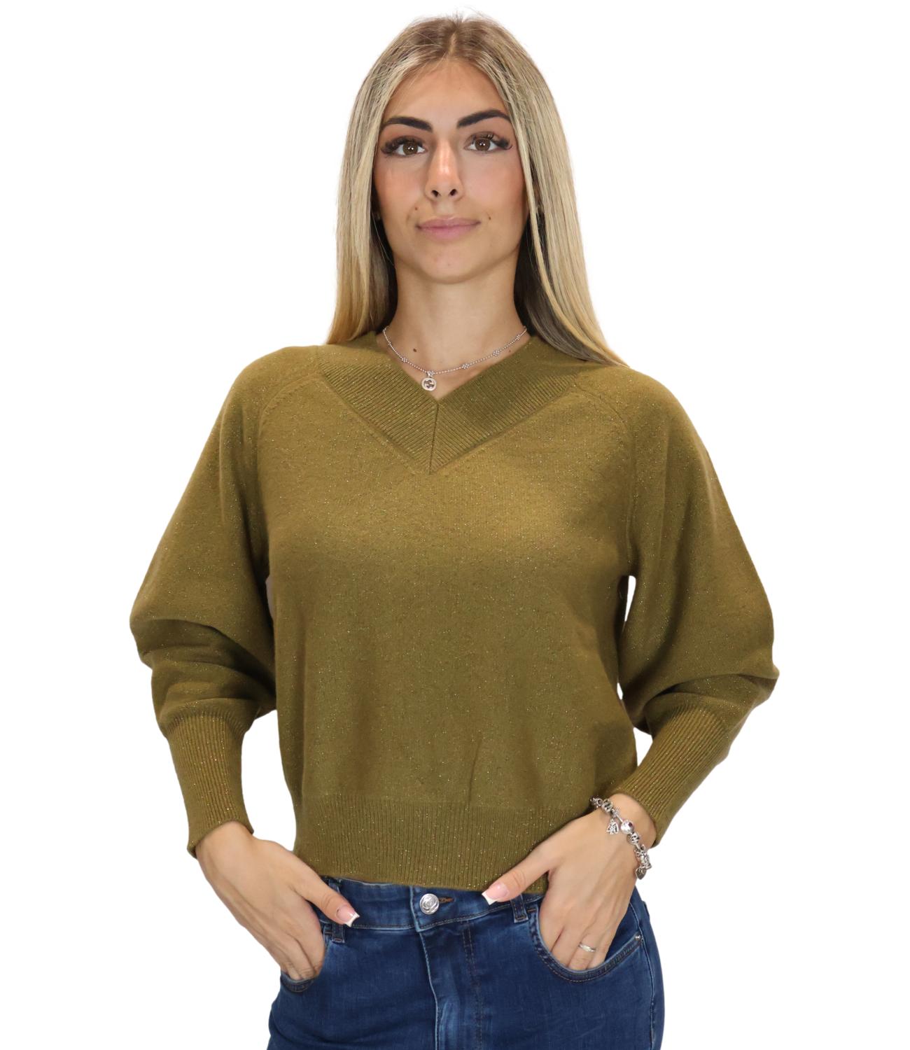Marella Monochrome Maglia da Donna - Verde Olio - 2623366345200
