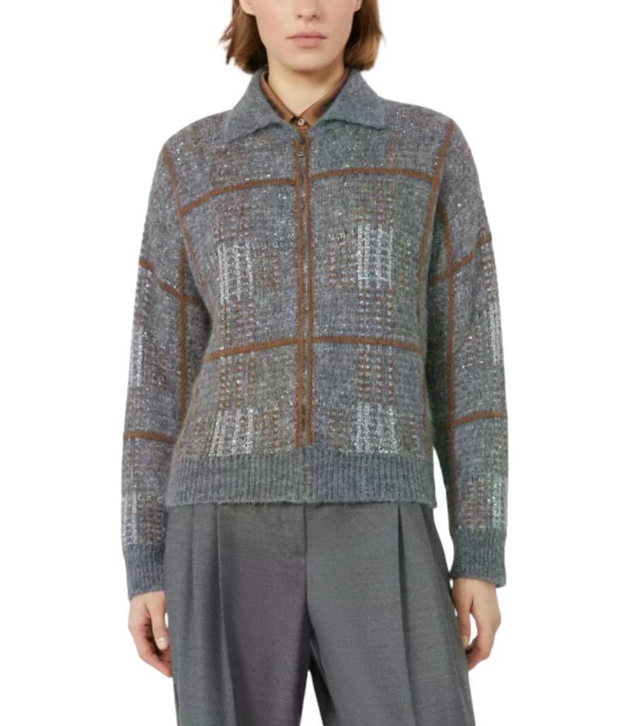 Max Mara Studio Cardigan da Donna - Grigio Medio - 2626346022600