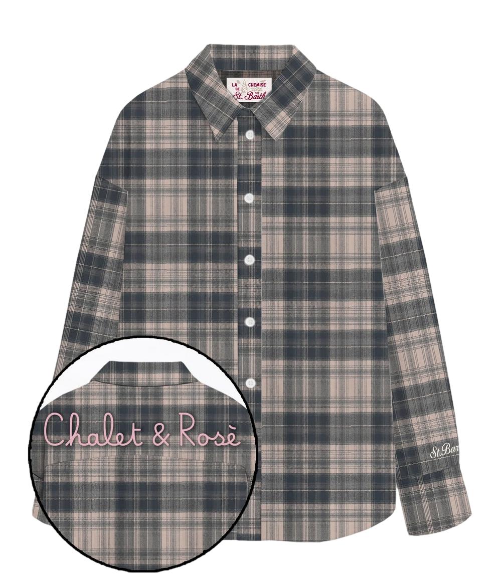 Mc2 Saint Barth Camicia da Donna - Tartan Sb Rose 2115 Emb - Gig0001